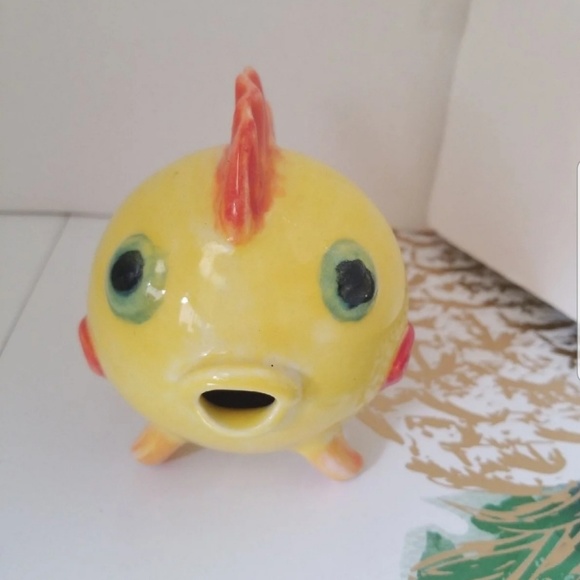 Fish decor Blowfish yellow & orange tail home - Picture 4 of 8